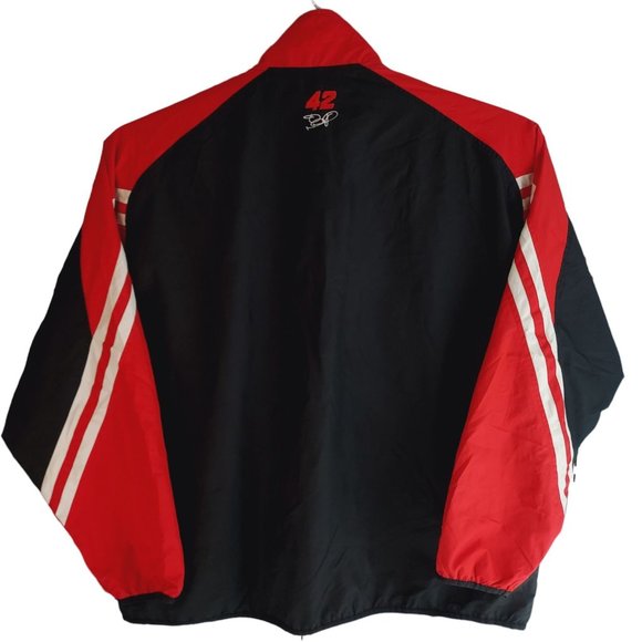 Chase Authentic Mens 2XL XXL Black‎ Red #42 Havoline Full Zip Windbreaker - Picture 3 of 5